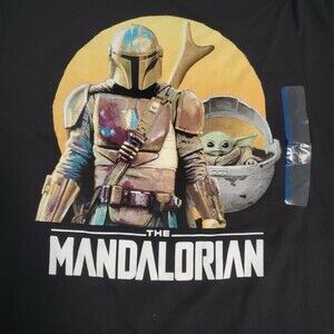 Star Wars The Mandalorian T-Shirt Sz L Black NWT Mandalorian Star Wars